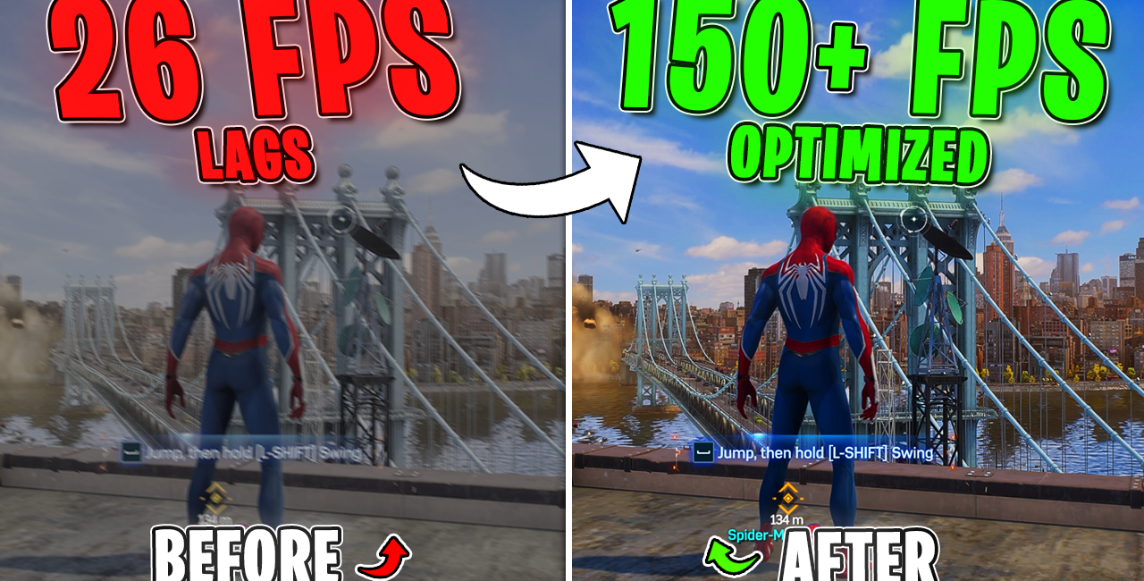 Spiderman 2 – BEST PC Settings to BOOST FPS (Fix Lags, Stutter, Black Screen)